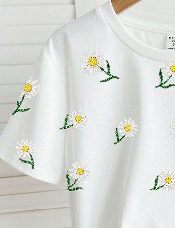 Tricou Shein Kids, alb