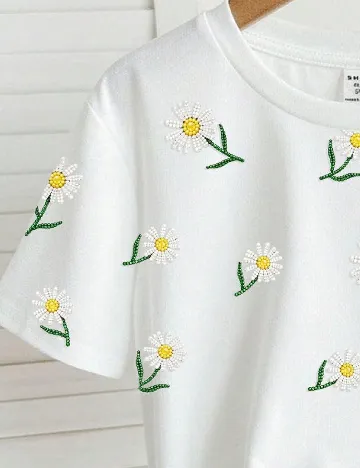 Tricou Shein Kids, alb