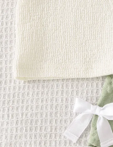 Compleu Shein Kids, alb/verde