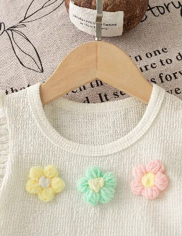 Compleu Shein Kids, alb/verde