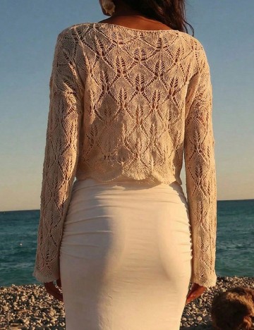 Bluza de plaja SHEIN, crem