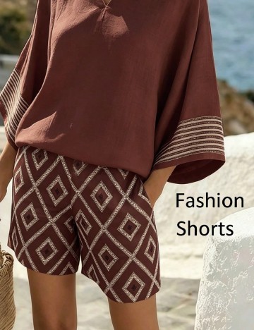 Pantaloni scurti SHEIN, maro