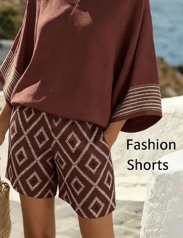 Pantaloni scurti SHEIN, maro