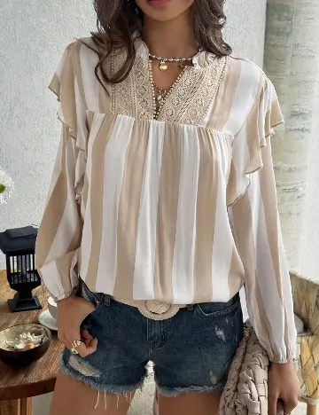 Bluza SHEIN, alb/crem