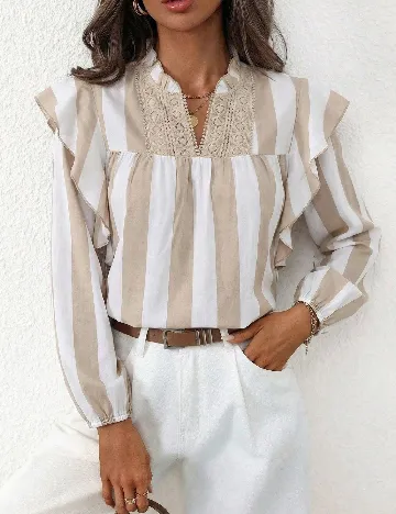 Bluza SHEIN, alb/crem