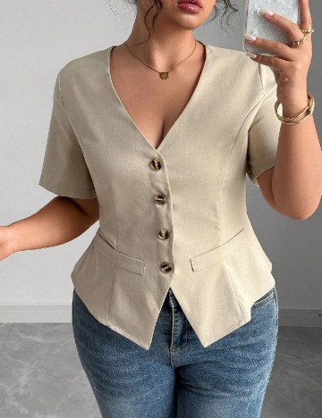 Bluza SHEIN CURVE, bej