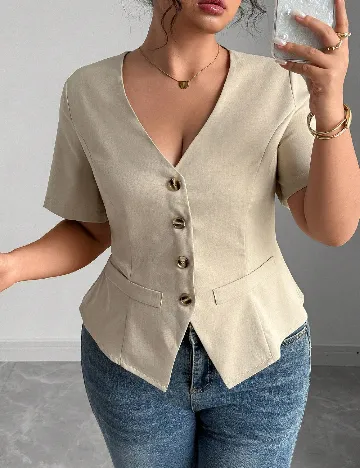 Bluza SHEIN CURVE, bej