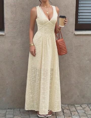 Rochie lunga SHEIN, ecru