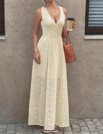 Rochie lunga SHEIN, ecru