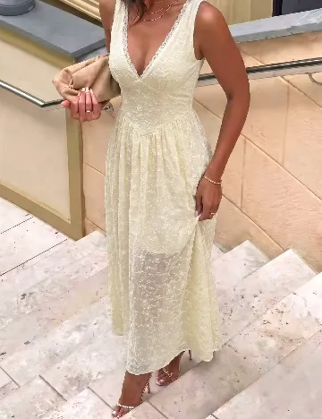 Rochie lunga SHEIN, ecru