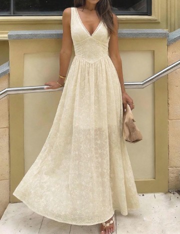 Rochie lunga SHEIN, ecru