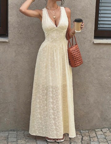 Rochie lunga SHEIN, ecru