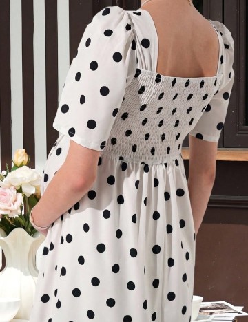 Rochie lunga SHEIN Maternity, alb/negru