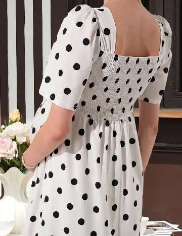 Rochie lunga SHEIN Maternity, alb/negru