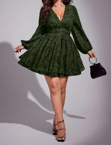Rochie scurta SHEIN CURVE, verde