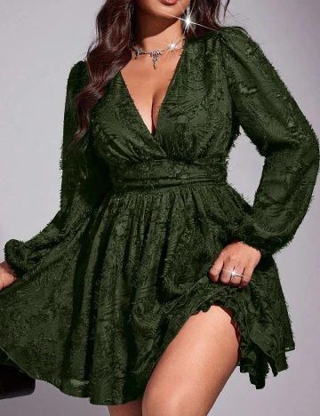 Rochie scurta SHEIN CURVE, verde