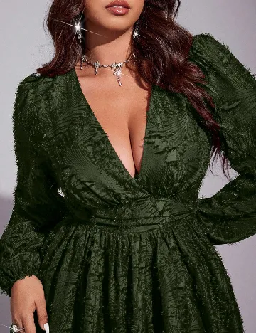 Rochie scurta SHEIN CURVE, verde