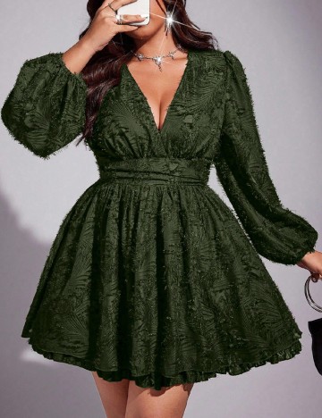 Rochie scurta SHEIN CURVE, verde
