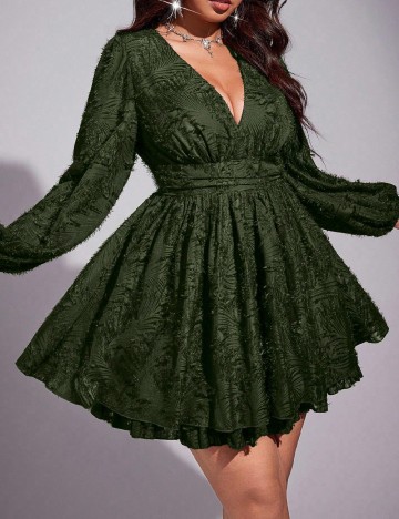 Rochie scurta SHEIN CURVE, verde