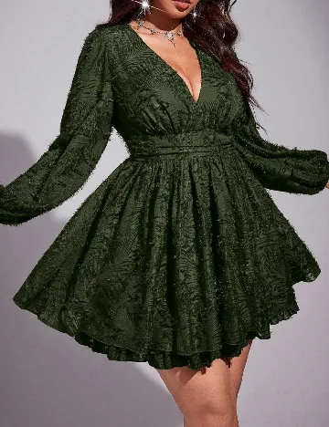 Rochie scurta SHEIN CURVE, verde