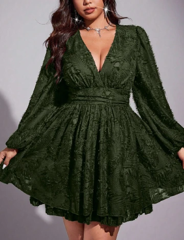 Rochie scurta SHEIN CURVE, verde