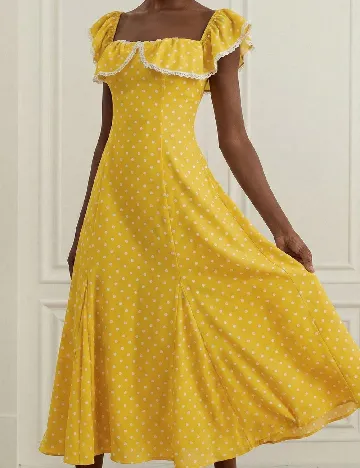Rochie medie Aveloria, galben