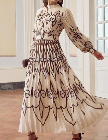 Rochie lunga Zeylah, crem