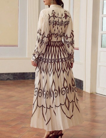 Rochie lunga Zeylah, crem