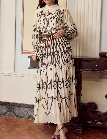 Rochie lunga Zeylah, crem