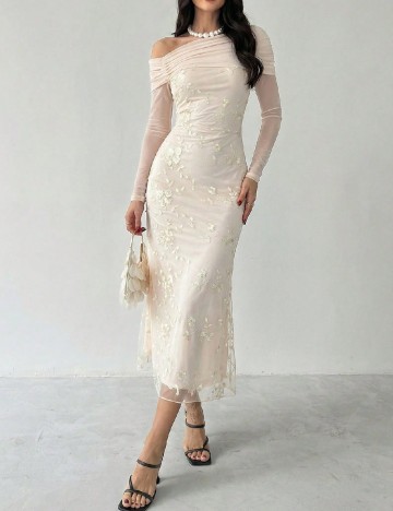 Rochie medie SHEIN, crem
