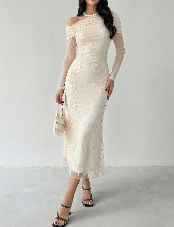 Rochie medie SHEIN, crem