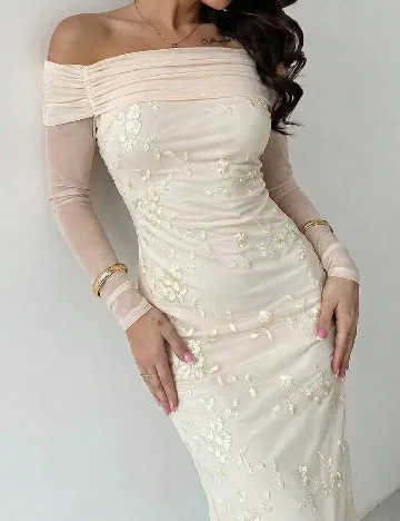 Rochie medie SHEIN, crem
