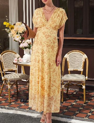 Rochie lunga SHEIN Maternity, galben