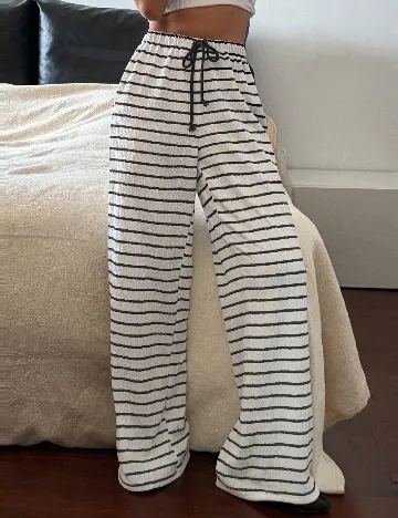Pantaloni Dazy, alb
