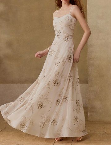 Rochie lunga MOTF, crem