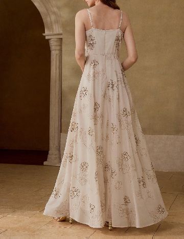Rochie lunga MOTF, crem
