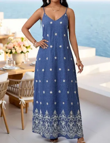 Rochie lunga SHEIN CURVE, albastru