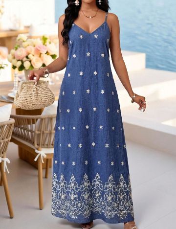 Rochie lunga SHEIN CURVE, albastru