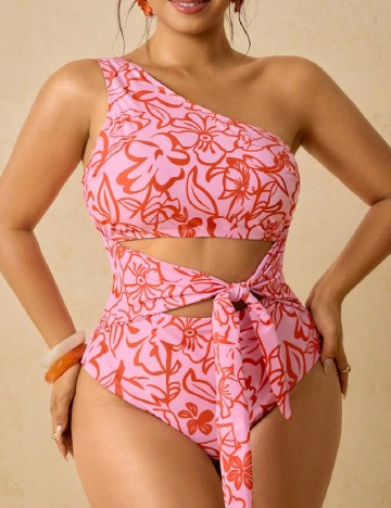 Costum de baie SHEIN CURVE, roz