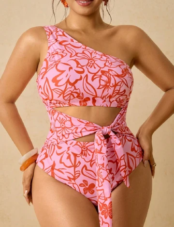 Costum de baie SHEIN CURVE, roz