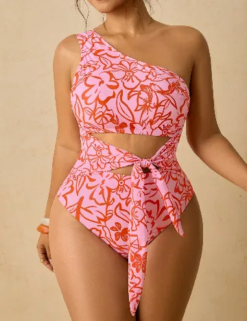 Costum de baie SHEIN CURVE, roz