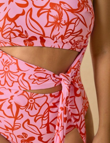Costum de baie SHEIN CURVE, roz