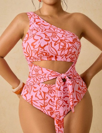 Costum de baie SHEIN CURVE, roz