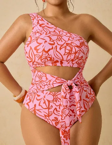 Costum de baie SHEIN CURVE, roz