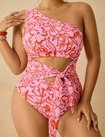 Costum de baie SHEIN CURVE, roz