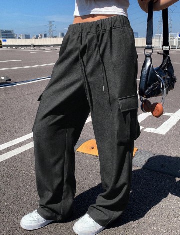 Pantaloni Dazy, negru
