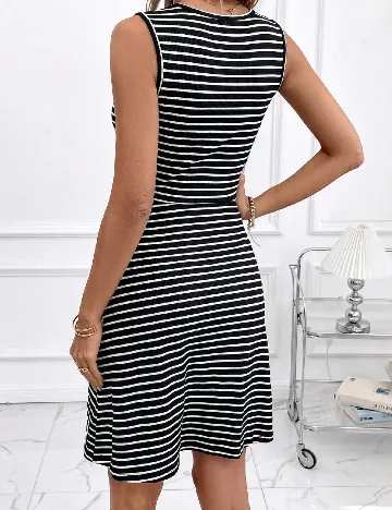 Rochie scurta SHEIN, alb/negru