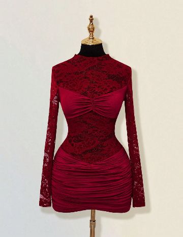 Rochie scurta SHEIN, visiniu
