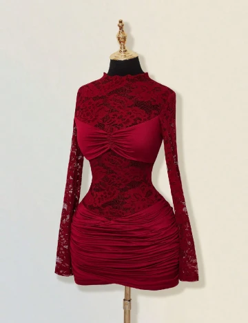 Rochie scurta SHEIN, visiniu