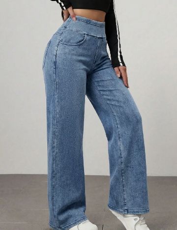 Pantaloni SHEIN, albastru